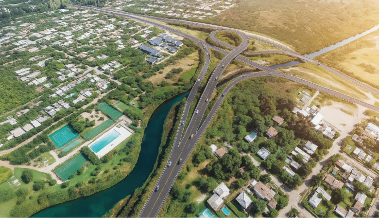 Avanza la construcción del nuevo acceso a City Bell desde la Autopista Buenos Aires - La Plata