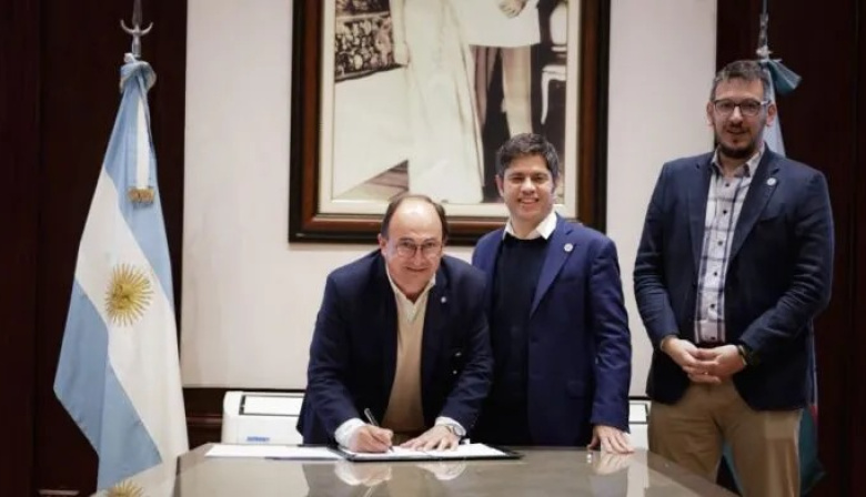 Salomón firmó convenios con Kicillof para financiar maquinaria vial y avanzar en obras para Saladillo