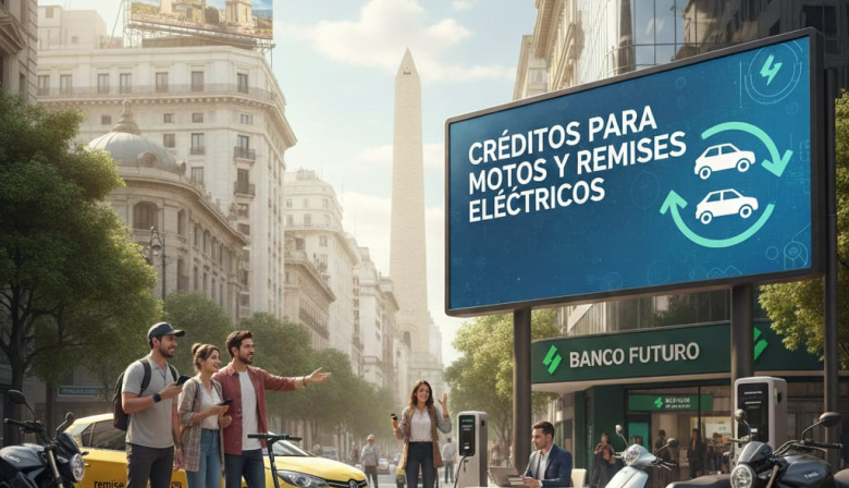 Nuevos créditos para taxis, remises y motos eléctricas en Buenos Aires