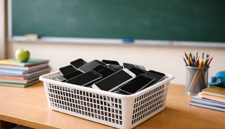 Debutó la ley que prohíbe celulares en primarias y Mandagarán defendió la medida como “un cuidado”