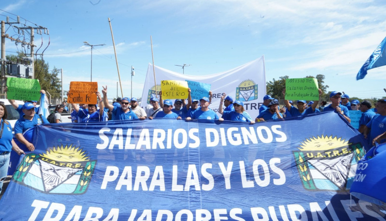Trabajadores rurales protestaron en Expoagro por salarios y contra la reforma laboral