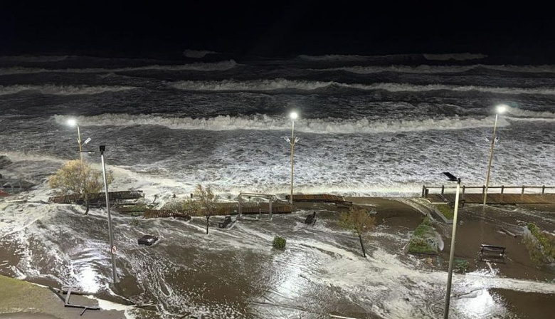 Temporal extremo en la costa: un ciclón extratropical dejó destrozos y alerta naranja