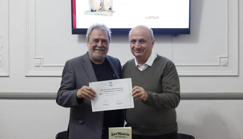Daniel Miguez presentó “San Martín en persona” y fue reconocido como Vecino Destacado