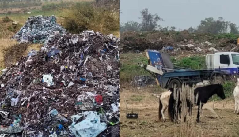 El basural de Mercedes avanza y la basura ya queda a metros de una vivienda