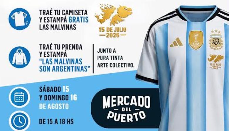 “Malvinas nos une”: estamparán gratis prendas en el Puerto de Bahía Blanca