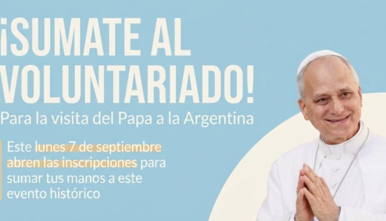 Abrieron la inscripción para ser voluntario durante la visita de León XIV a la Argentina