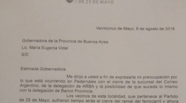 Ralinqueo envió una carta a Vidal en reclamo por el cierre de oficinas públicas en Pedernales