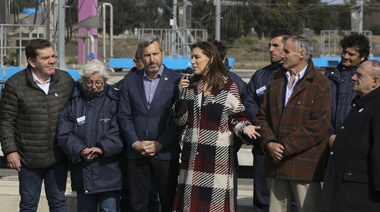 Vidal y Frigerio inauguraron una estación depuradora de aguas residuales