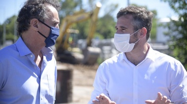 Achával y Katopodis recorrieron las obras paralizadas sobre la Ruta 25