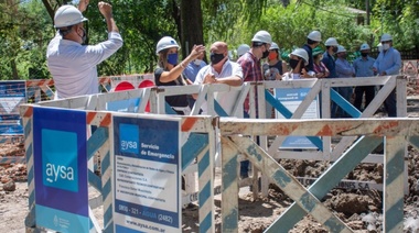 Malena Galmarini visitó Tigre y recorrió la nueva obra de red de agua