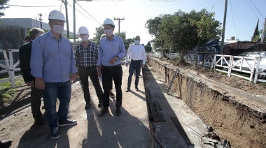 Cascallares y Katopodis recorrieron una histórica obra hidráulica para Longchamps y Burzaco