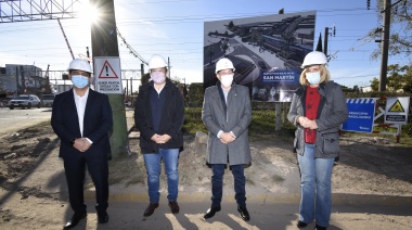 Cascallares celebró el avance de la obra de uno de los 23 pasos bajo nivel que se harán en el AMBA