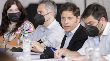 Axel Kicillof visitó Chacabuco para reunirse con comerciantes y productores
