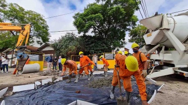 Vicente López: el intendente visitó una obra destinada a evitar las inundaciones