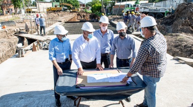 Florencio Varela: Manzur y Katopodis supervisaron el entubamiento del arroyo Jiménez