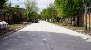 Merlo avanza con la pavimentación en dos barrios