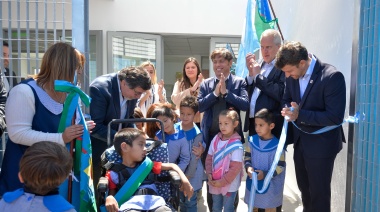 Kicillof celebró la inauguración del nuevo edificio del Jardín N° 905 de Exaltación de la Cruz