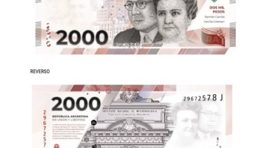 El Banco Central aprobó la emisión de billetes de 2000 pesos