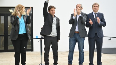 Tras inaugurar la escuela 163, Kicillof afirmó que se realiza una inversión histórica en educación