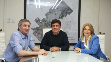 Espinoza recibió a Máximo Kirchner en La Matanza