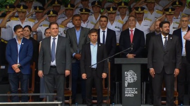 Kicillof: "Pelearé para que la policía de la provincia siga avanzando por más paz y seguridad"