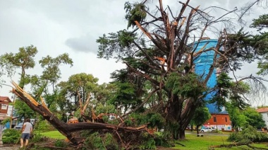 Kicillof  evaluó los estragos que dejó el temporal en Miramar