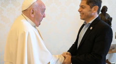 Kicillof fue recibido por el Papa Francisco