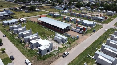 Avance en la construcción de 100 viviendas en Olavarría