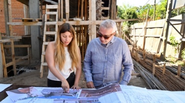 Tigre: Zamora supervisó el avance del nuevo teatro municipal de Don Torcuato