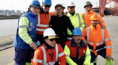 Comenzaron las obras de ampliación del muelle del puerto de Dock Sud en Avellaneda