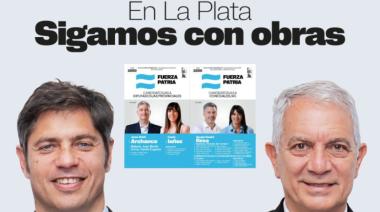 En La Plata se presentó la boleta electoral de Fuerza Patria con el lema "Sigamos con obras"