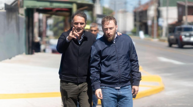Otermín y Katopodis supervisaron la reconstrucción de la avenida Recondo en Lomas