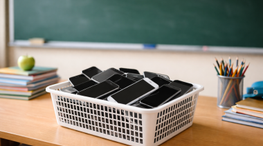 Debutó la ley que prohíbe celulares en primarias y Mandagarán defendió la medida como “un cuidado”