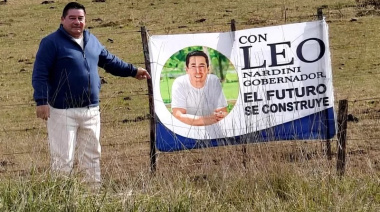Carteles en rutas bonaerenses impulsan a Leo Nardini para la Gobernación