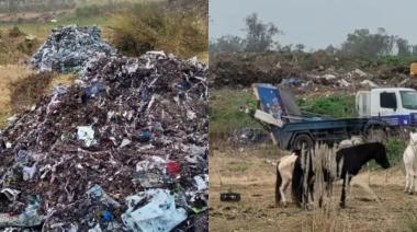 El basural de Mercedes avanza y la basura ya queda a metros de una vivienda