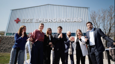 Con críticas a Milei, Kicillof inauguró una subcomisaría y un centro de emergencias en Ezeiza