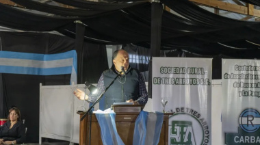 Tres Arroyos: Garate reclamó un reparto más federal y pidió que la riqueza vuelva al interior