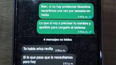Alertan por mensajes falsos enviados a nombre de la intendenta Erica Revilla