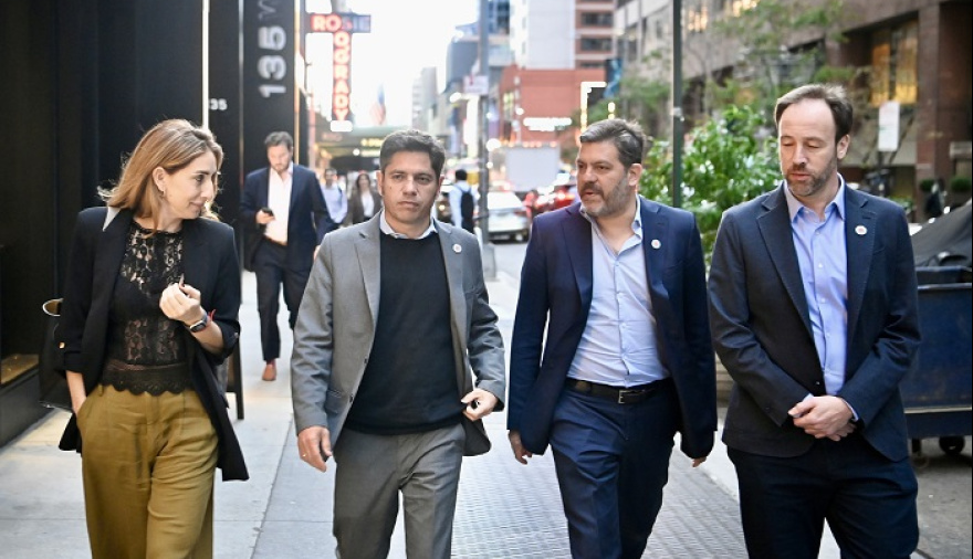 Kicillof mantuvo una agenda con fondos de inversión y empresarios en Nueva York