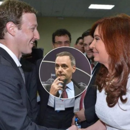 En las redes se burlan de Adorni por la imagen de Cristina con Zuckerberg