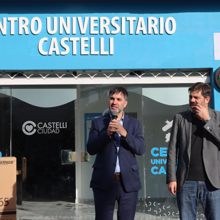 Bianco y Echarren inauguraron el nuevo salón de usos múltiples en el Centro Universitario de Castelli
