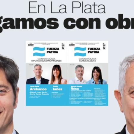 En La Plata se presentó la boleta electoral de Fuerza Patria con el lema "Sigamos con obras"