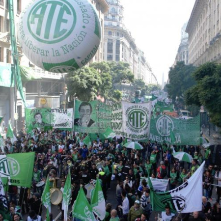 ATE redobla la protesta contra la reforma laboral de Milei con un paro nacional
