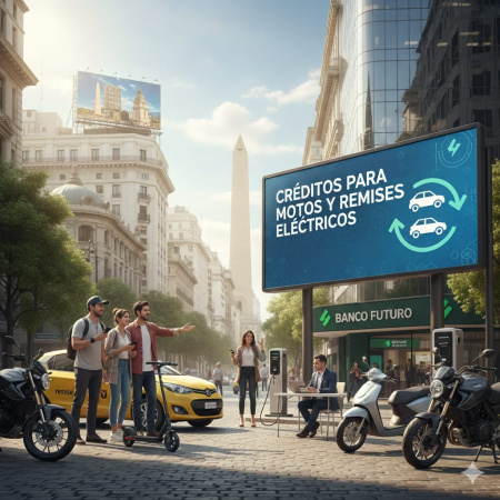 Nuevos créditos para taxis, remises y motos eléctricas en Buenos Aires