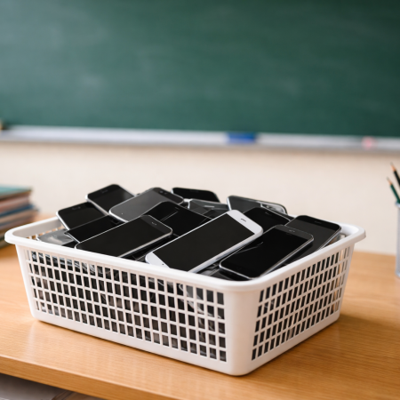 Debutó la ley que prohíbe celulares en primarias y Mandagarán defendió la medida como “un cuidado”